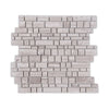 Wooden White Multi-Square Honed Mosaic