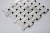Oriental White + China Black Polished Basketweave Mosaic